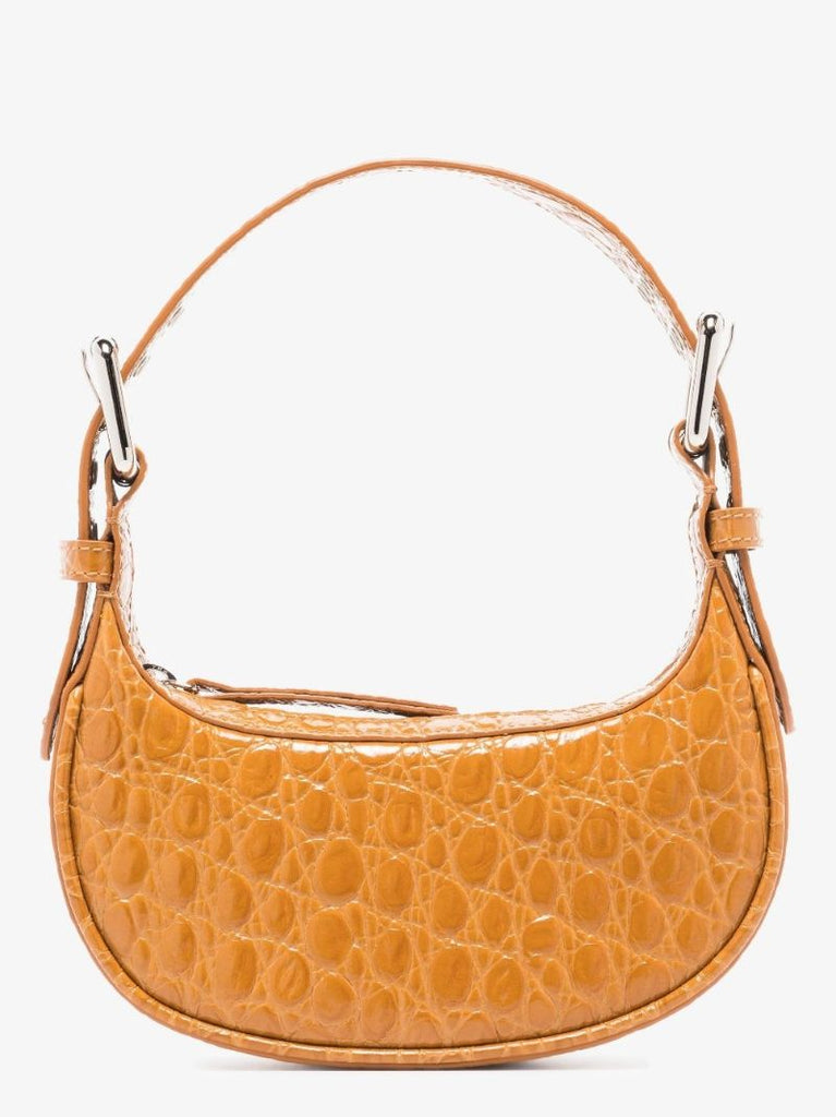 Brown Soho Mock Crock Leather Mini Shoulder Bag