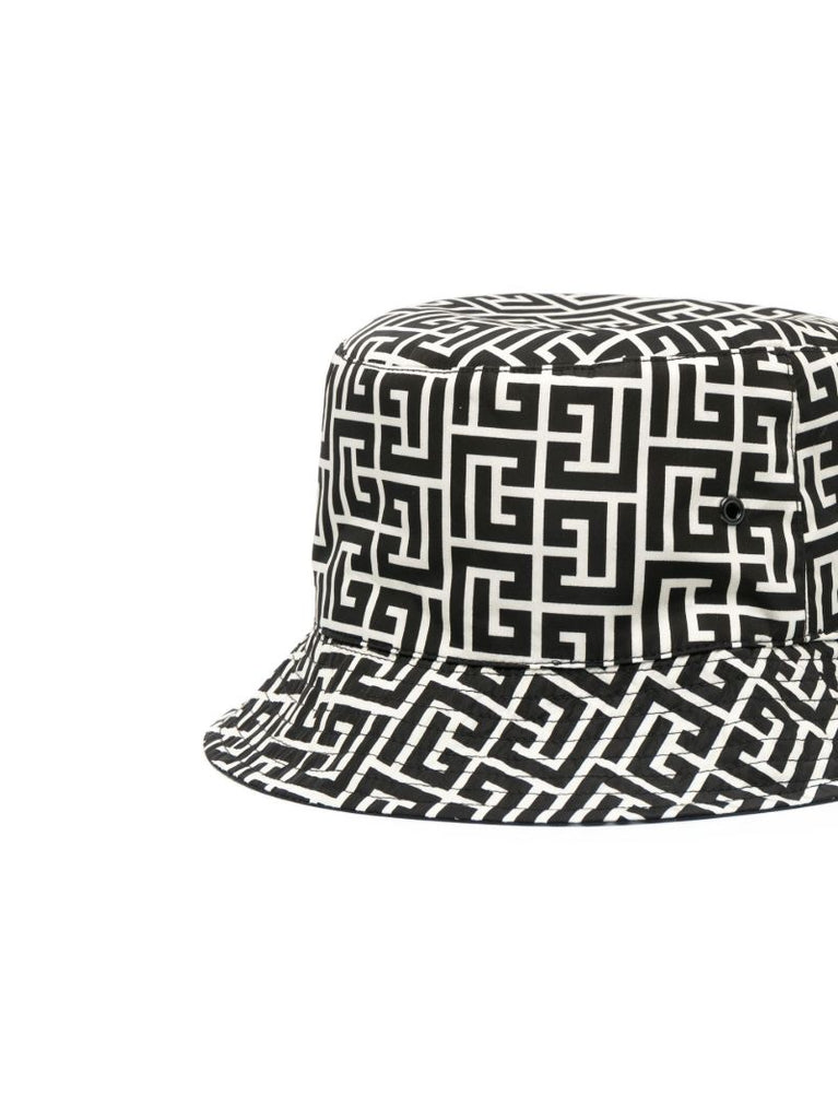 Black and White Monogram Bucket Hat