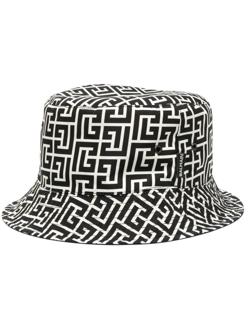 Black and White Monogram Bucket Hat