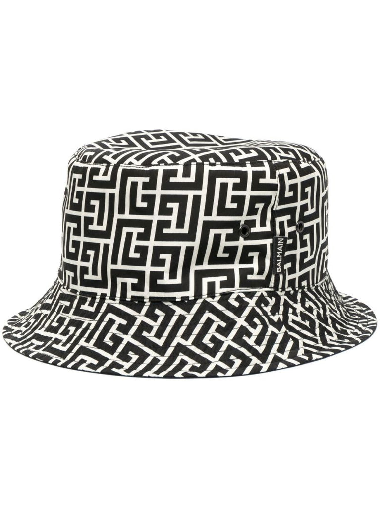 Black and White Monogram Bucket Hat