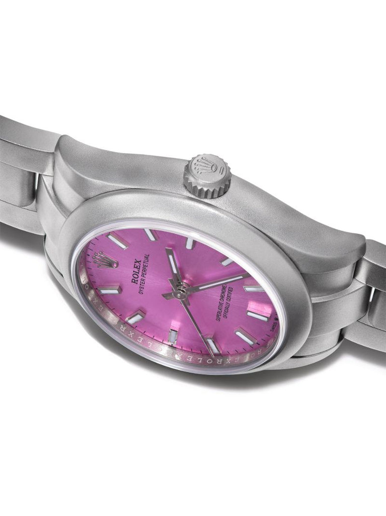 Customised Pre-owned Stainless Steel Rolex Oyster Perpetual Watch