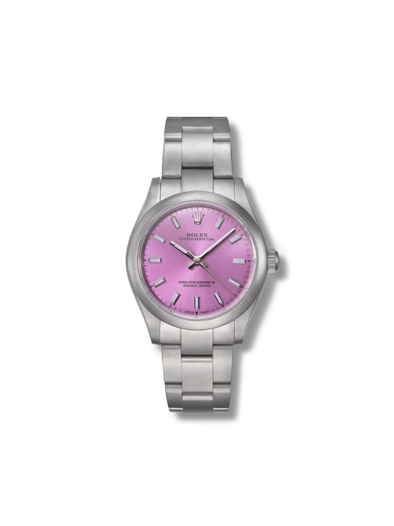 Customised Pre-owned Stainless Steel Rolex Oyster Perpetual Watch