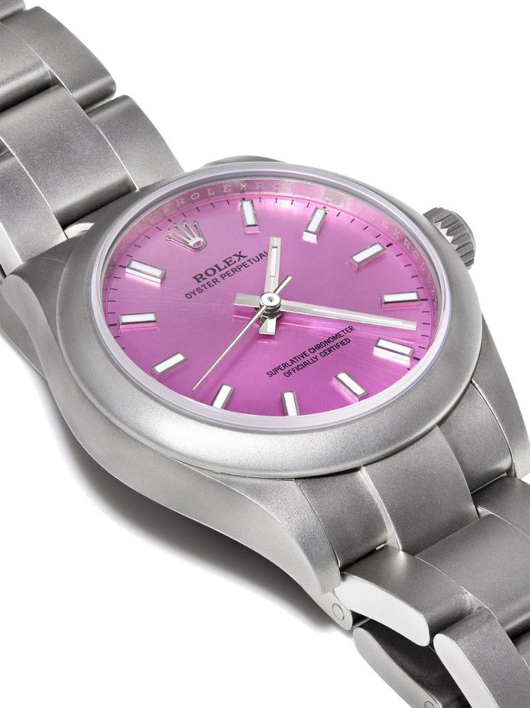 Customised Pre-owned Stainless Steel Rolex Oyster Perpetual Watch
