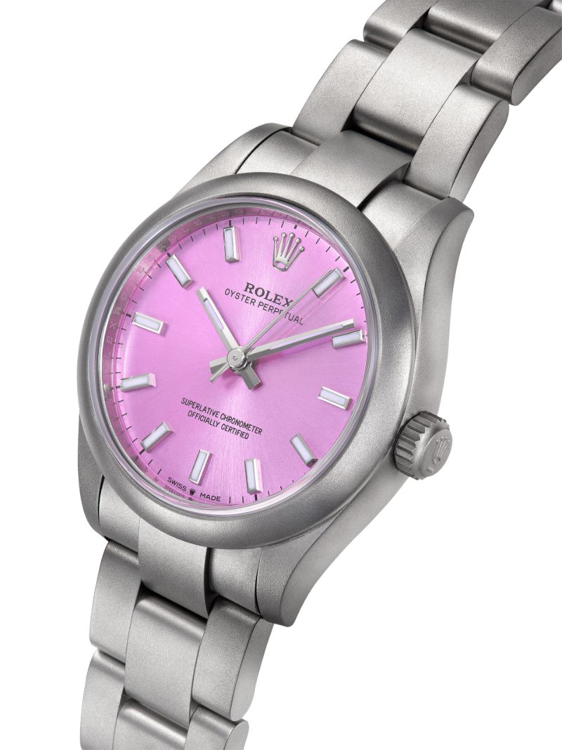 Customised Pre-owned Stainless Steel Rolex Oyster Perpetual Watch