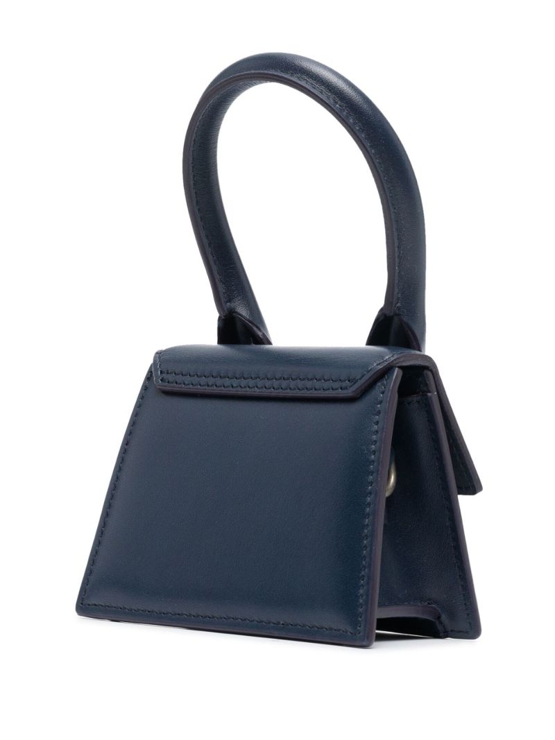 Navy Le Chiquito Homme Leather Mini Bag