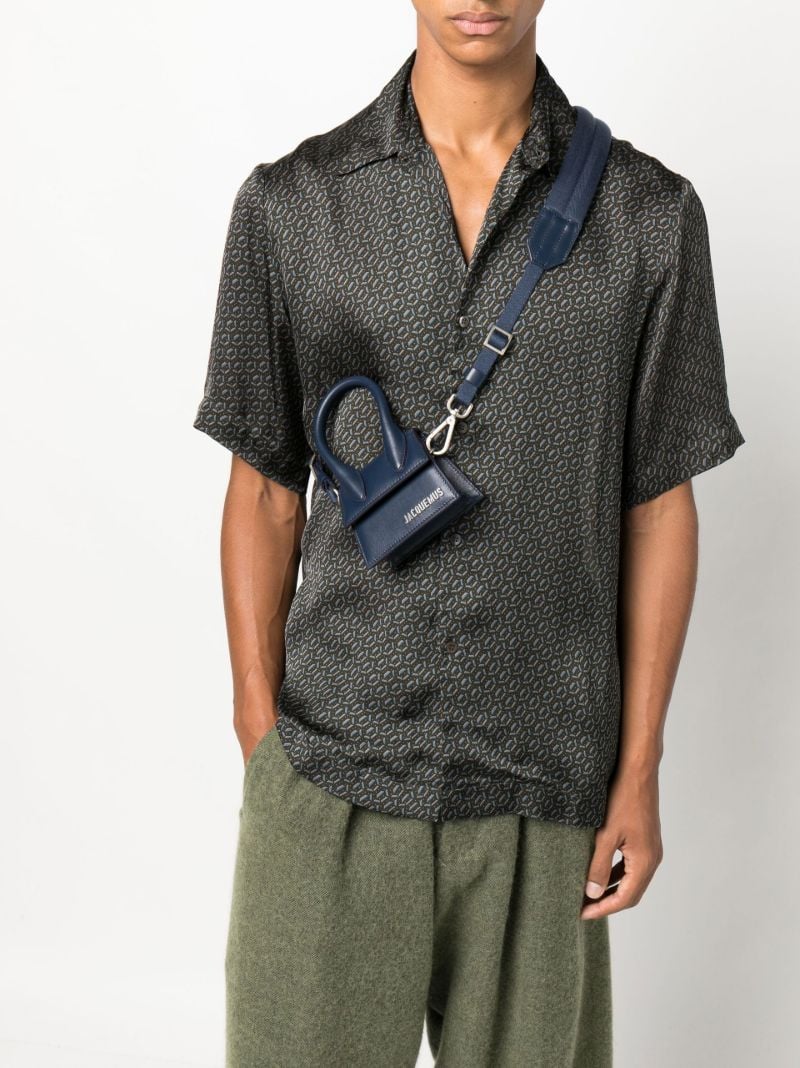 Navy Le Chiquito Homme Leather Mini Bag
