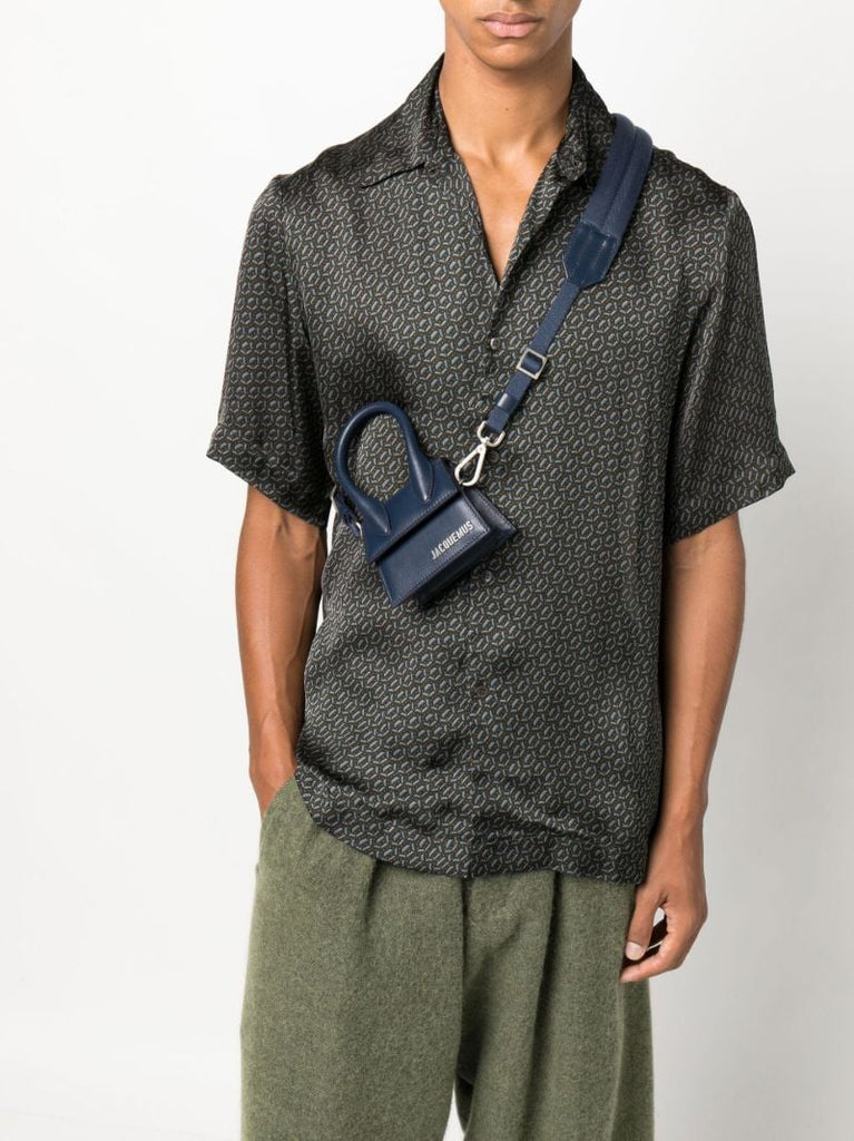 Navy Le Chiquito Homme Leather Mini Bag