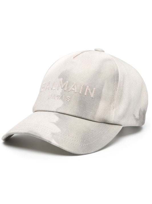 Grey Tonal Camouflage Print Baseball Cap