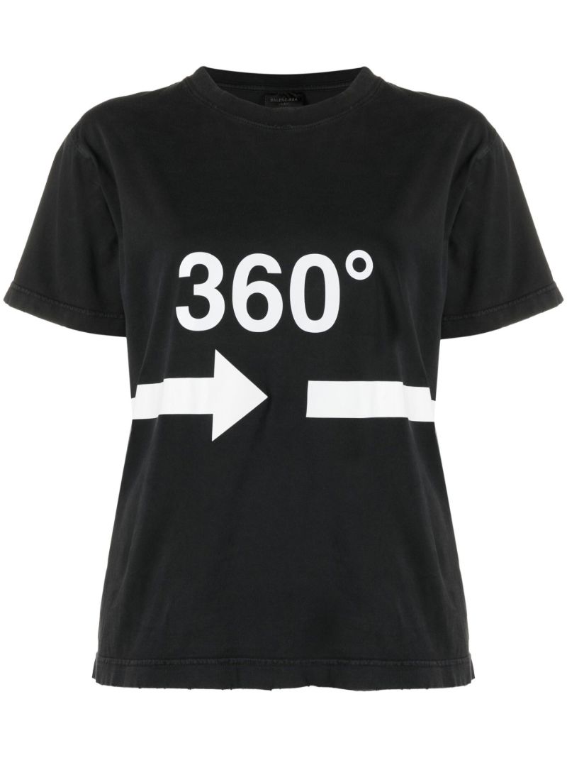Black 360Ã_x0082_Â° Print T-shirt