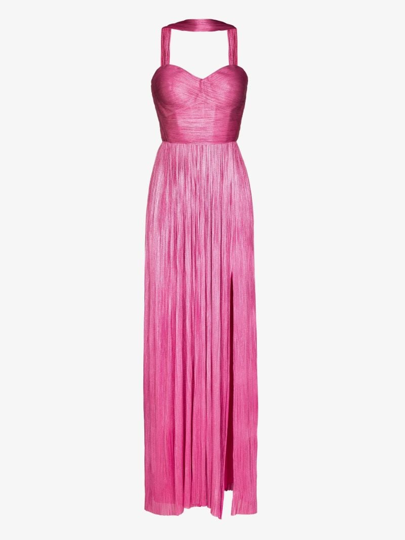 Pink Carla Halterneck Silk Gown