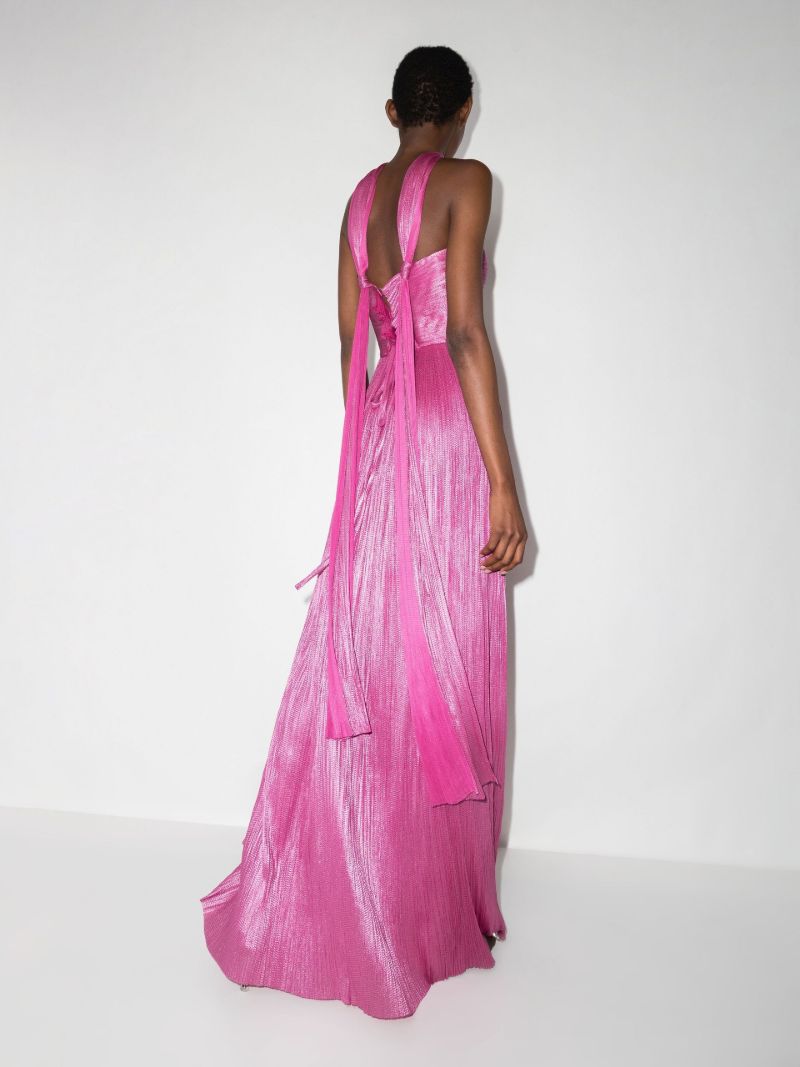 Pink Carla Halterneck Silk Gown