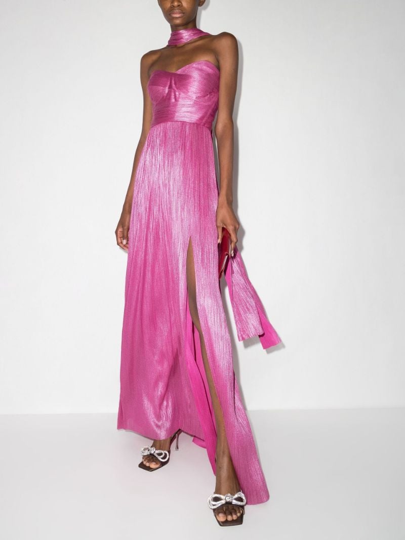 Pink Carla Halterneck Silk Gown