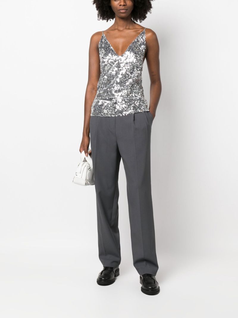 Silver Stella Sequin Cami Top