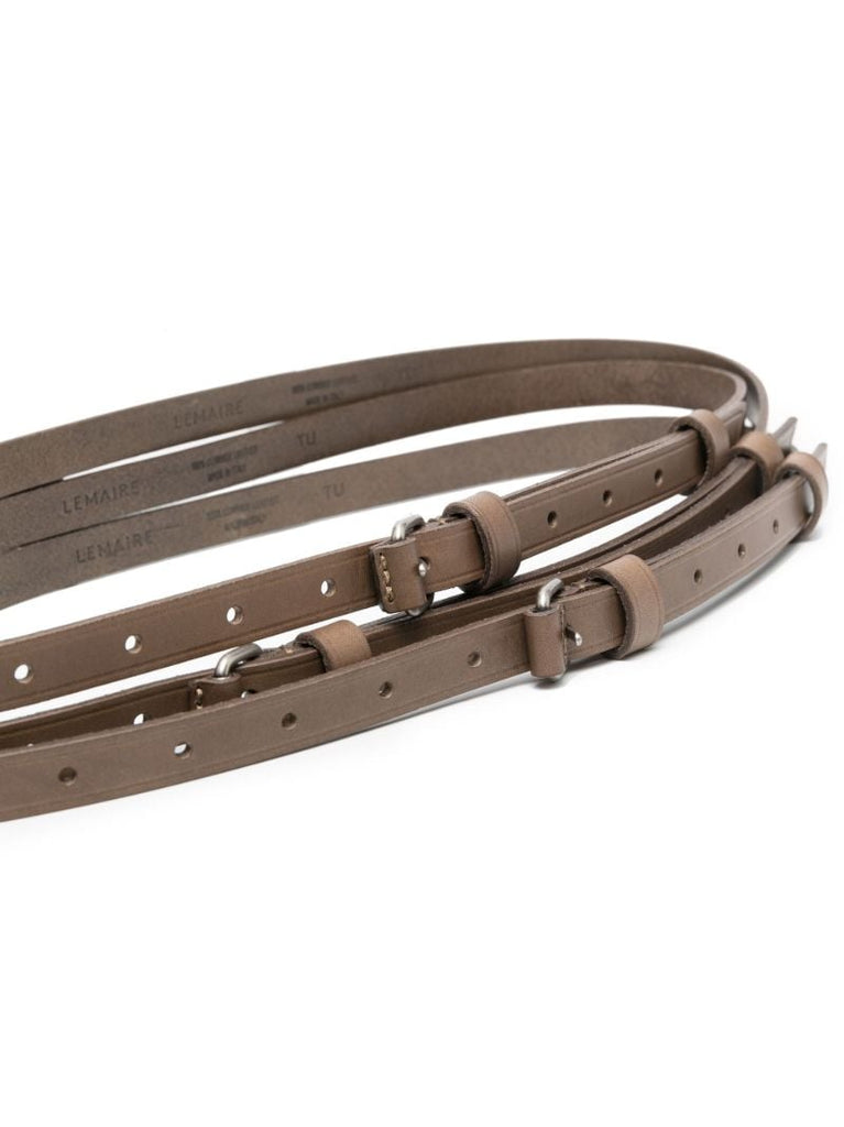 Brown Infini Leather Belt