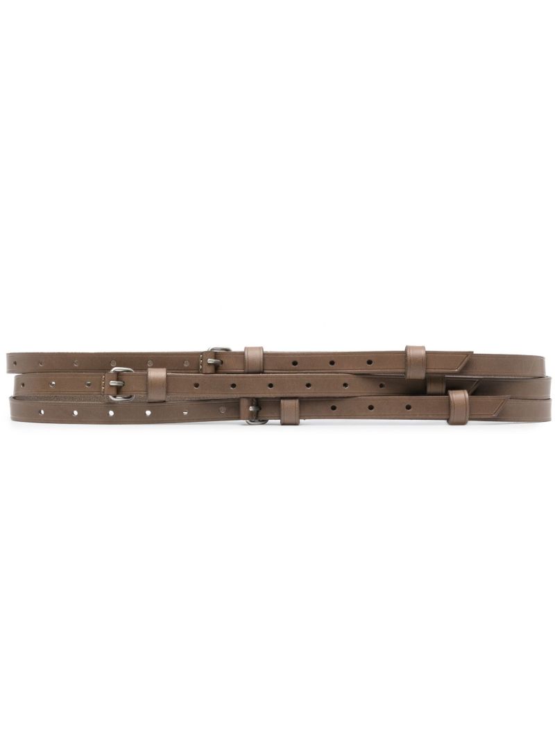 Brown Infini Leather Belt