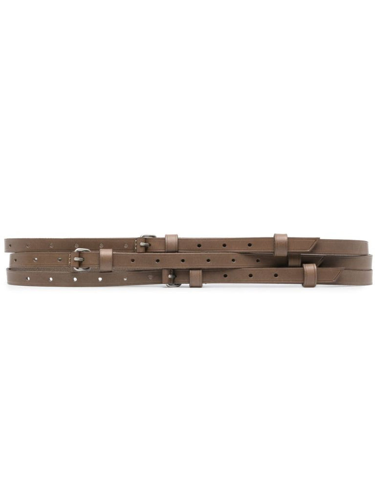 Brown Infini Leather Belt
