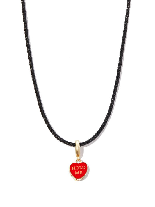 14k Yellow Gold Heart Hold Me Necklace