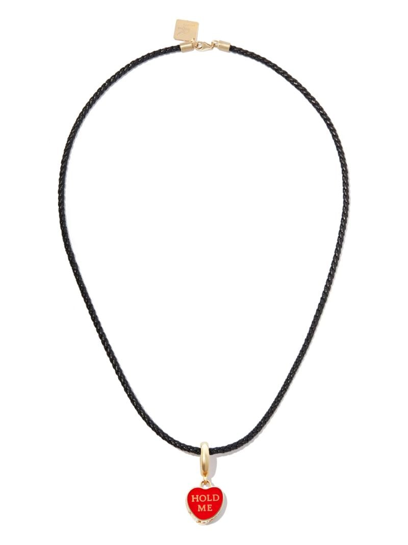 14k Yellow Gold Heart Hold Me Necklace