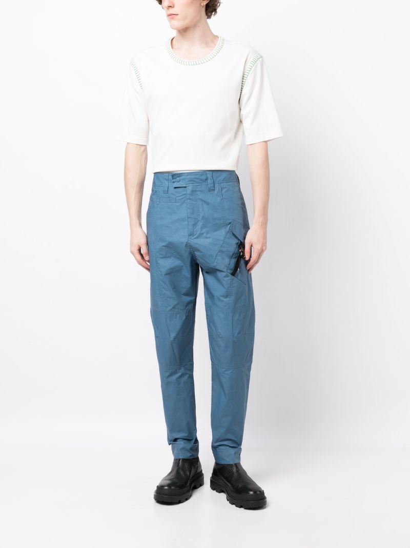 Blue Straight-leg Cargo Trousers