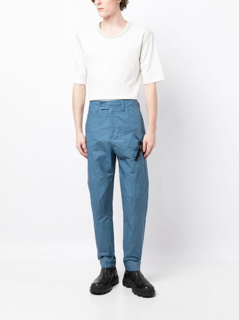 Blue Straight-leg Cargo Trousers