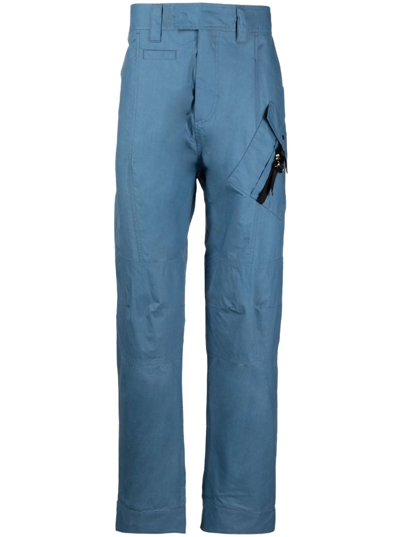 Blue Straight-leg Cargo Trousers