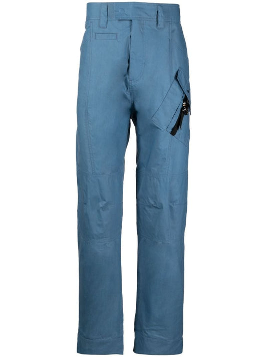 Blue Straight-leg Cargo Trousers