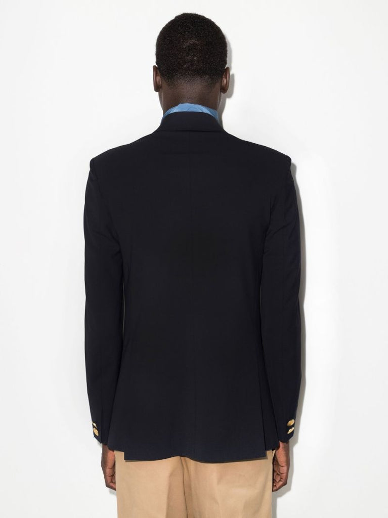 Blue Double-breasted Blazer