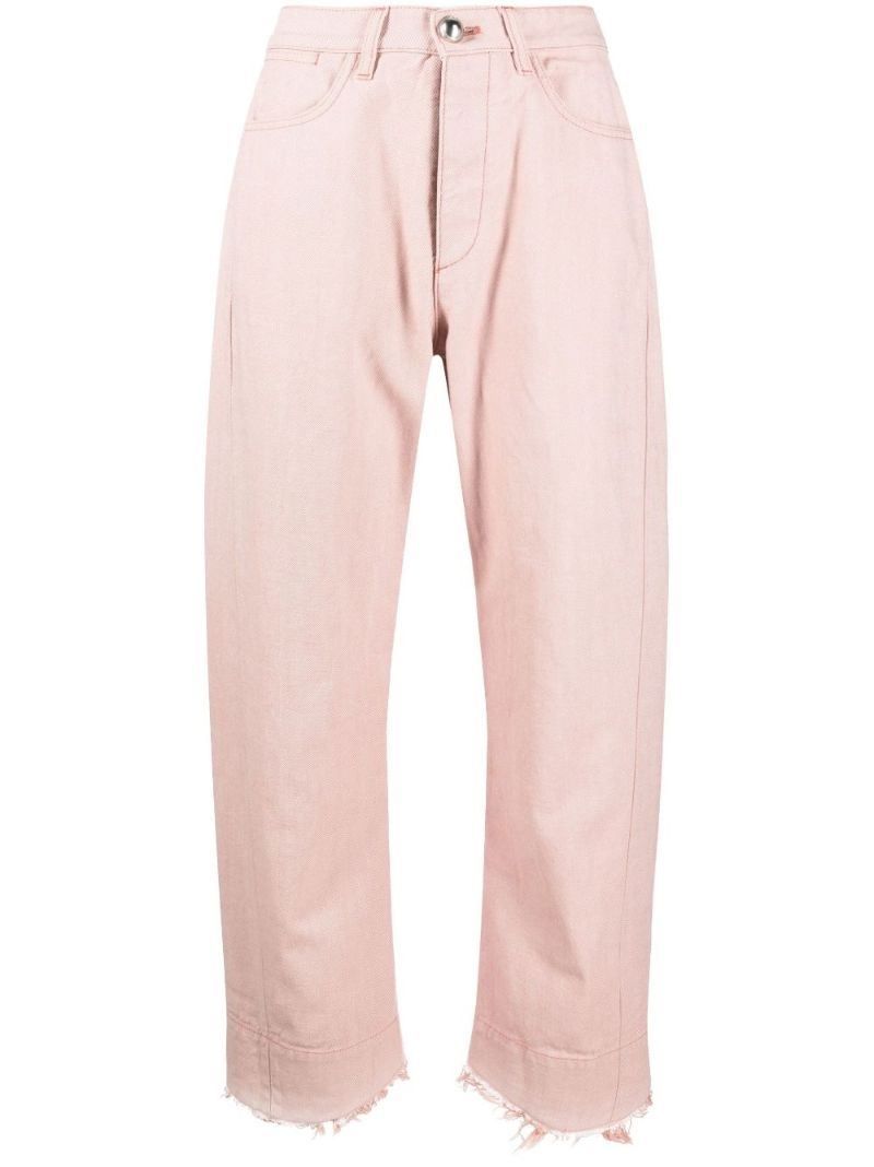 Pink Wide Leg Jeans