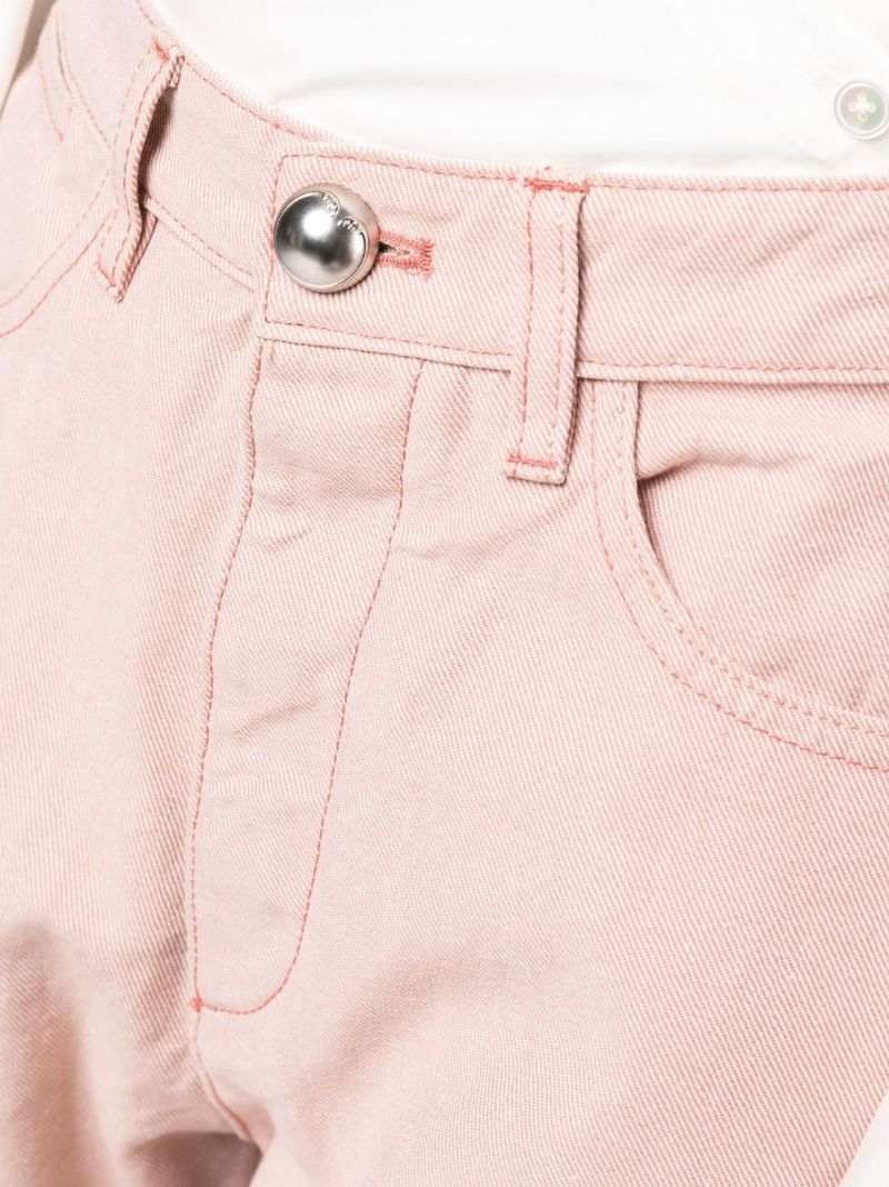 Pink Wide Leg Jeans