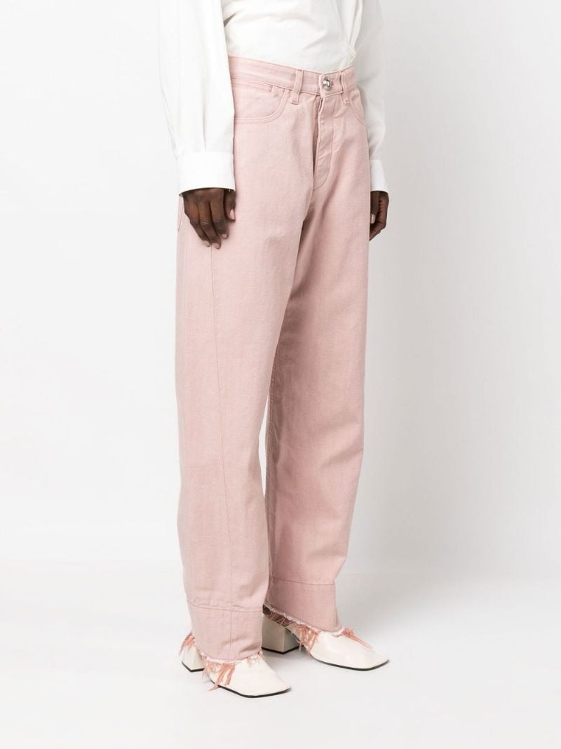 Pink Wide Leg Jeans