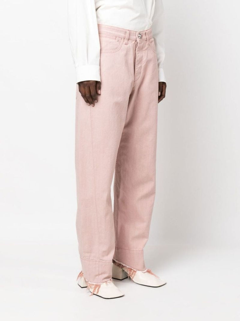 Pink Wide Leg Jeans
