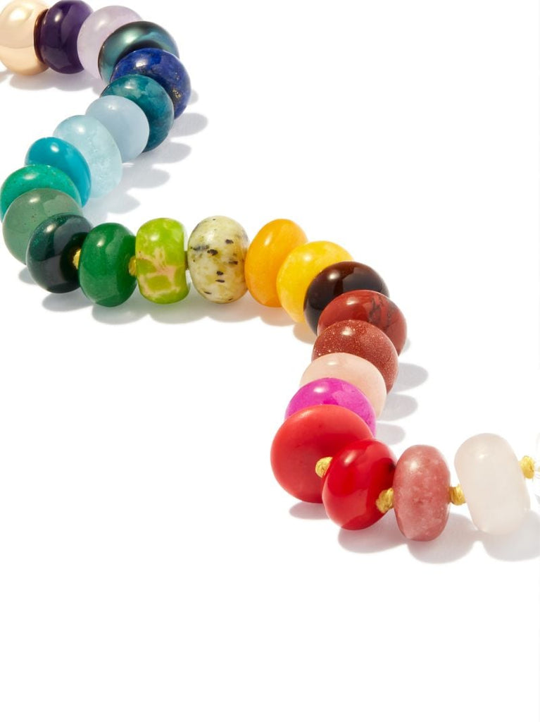 18k Yellow Gold Rainbow Bead Foundation Bracelet