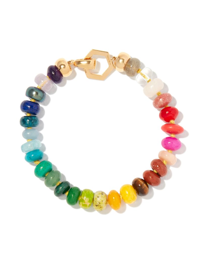 18k Yellow Gold Rainbow Bead Foundation Bracelet