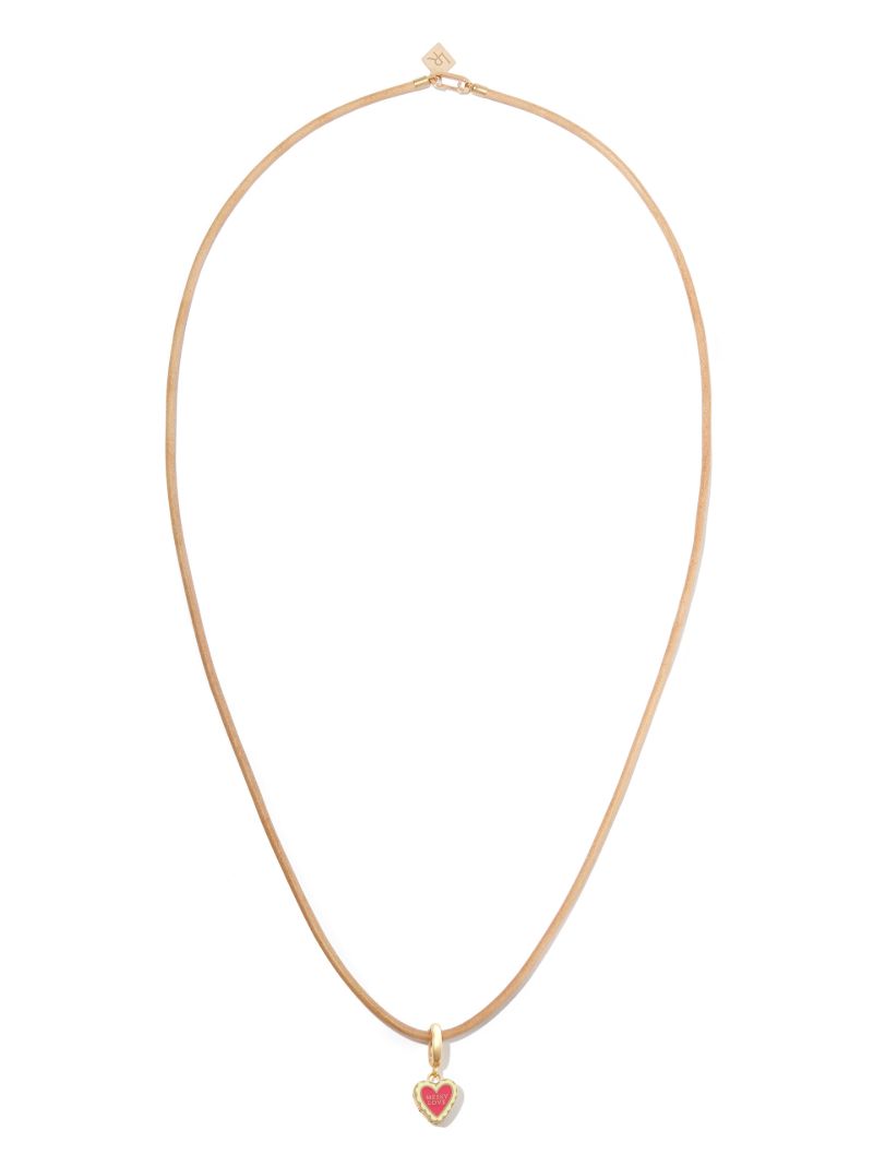 14k Yellow Gold Messy Heart Pendant Necklace