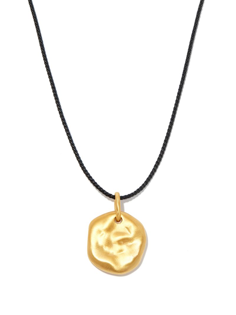 14k Yellow Gold Uneven Pendant Necklace