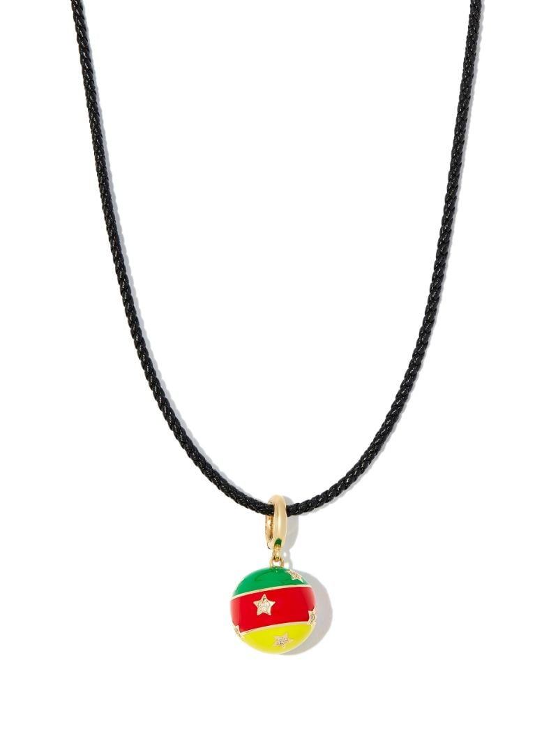 14k Yellow Gold Ball Pendant Necklace