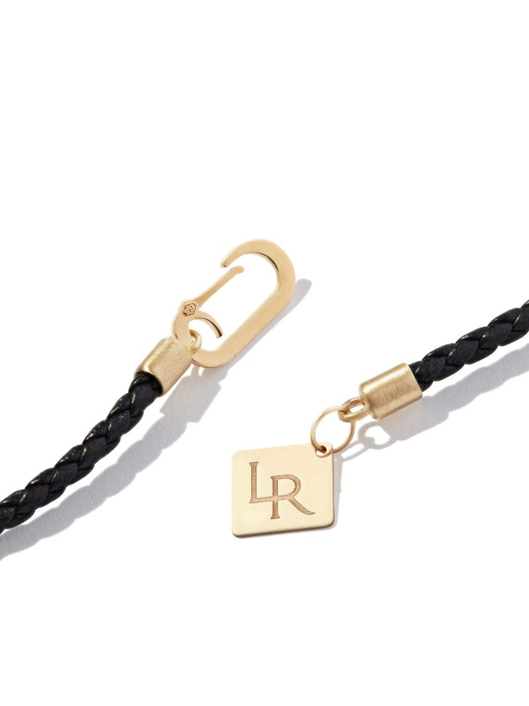 14k Yellow Gold Striped Pendant Necklace