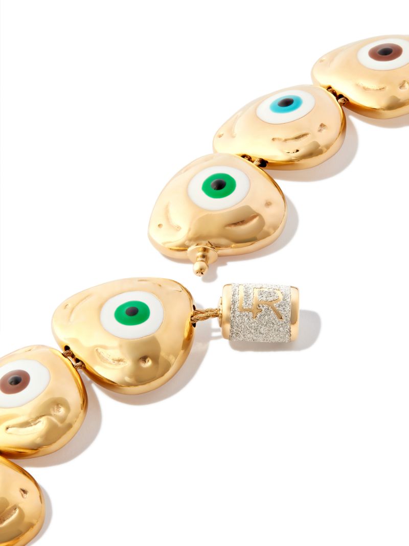 14k Yellow Gold Evil Eye Necklace