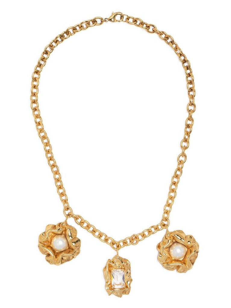 14kt Gold Plated Lola Crystal Charm Necklace