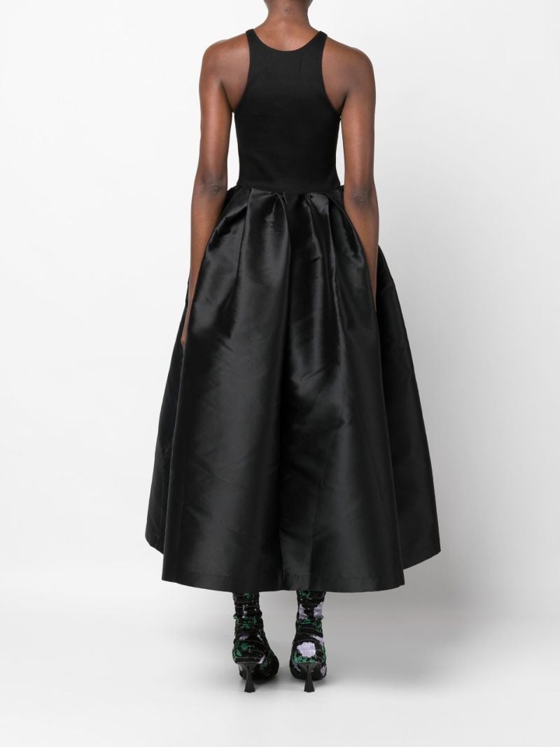 Black A-line Midi Dress