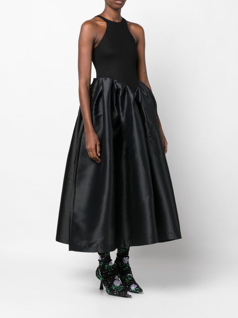 Black A-line Midi Dress