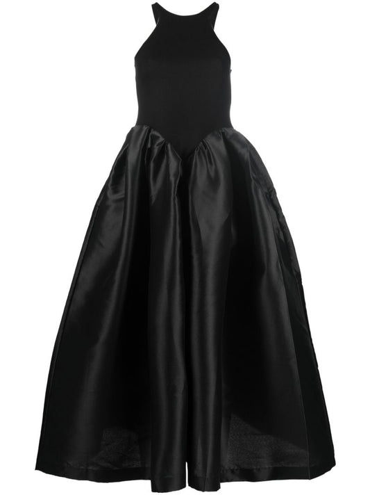 Black A-line Midi Dress