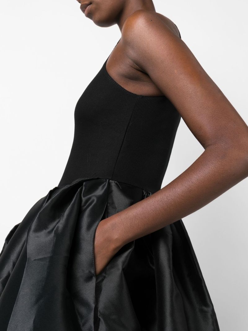 Black A-line Midi Dress