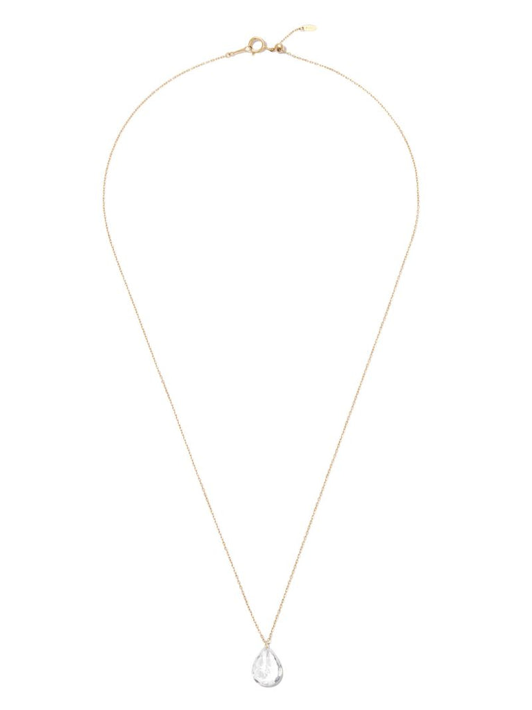 18k Yellow Gold Topaz Pendant Necklace