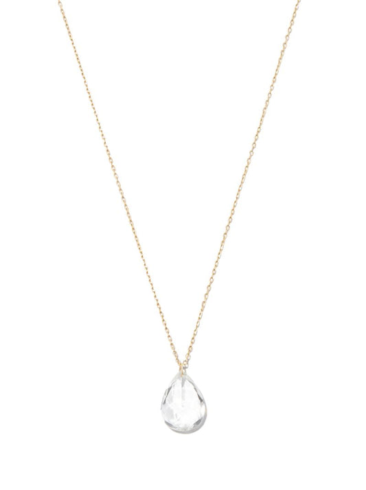 18k Yellow Gold Topaz Pendant Necklace