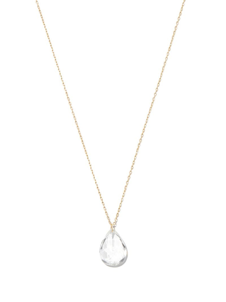 18k Yellow Gold Topaz Pendant Necklace
