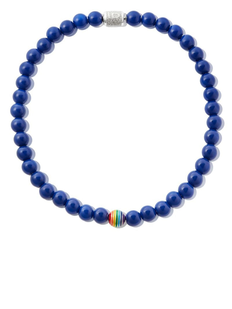 14k White Gold Enamel Necklace