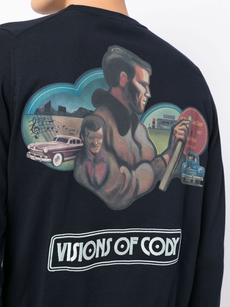 Blue Visions of Cody Embroidered Sweatshirt