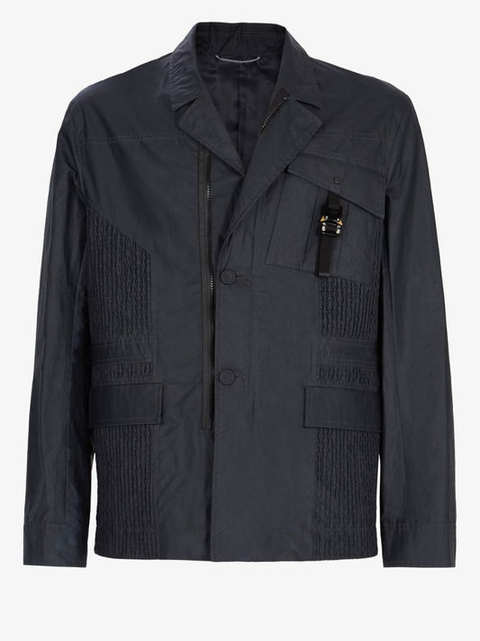 Blue Panelled Buckle Jacket