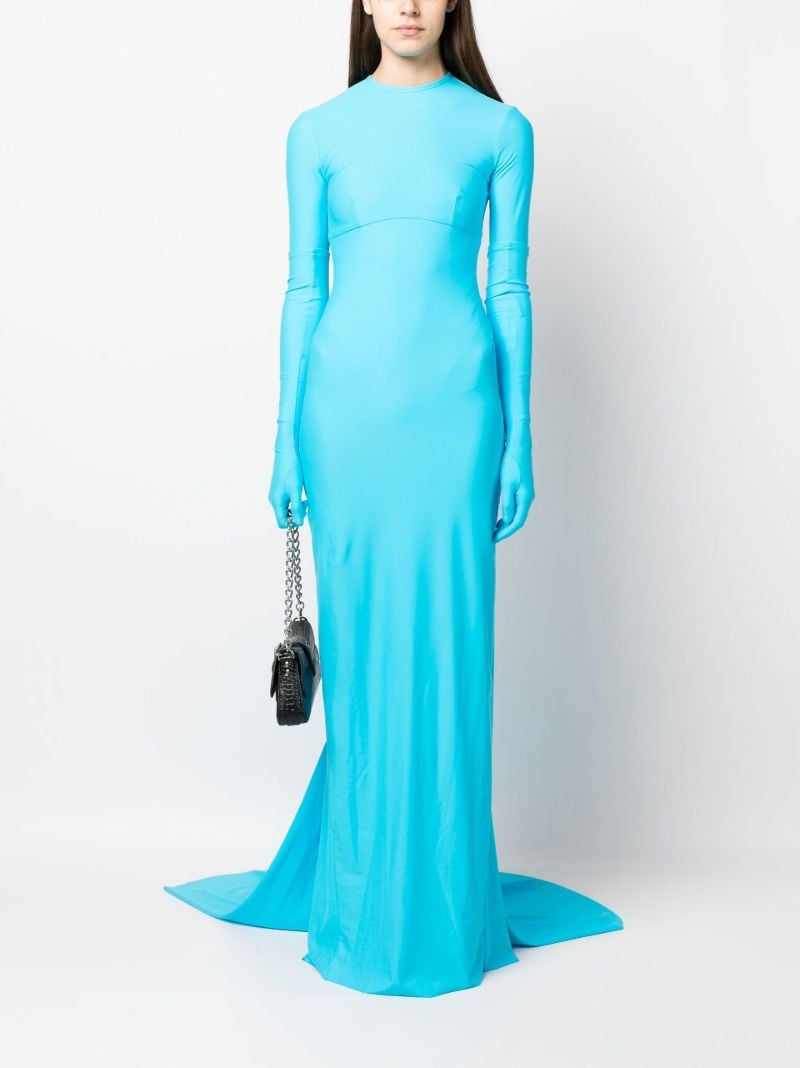 Blue Open-back Gown